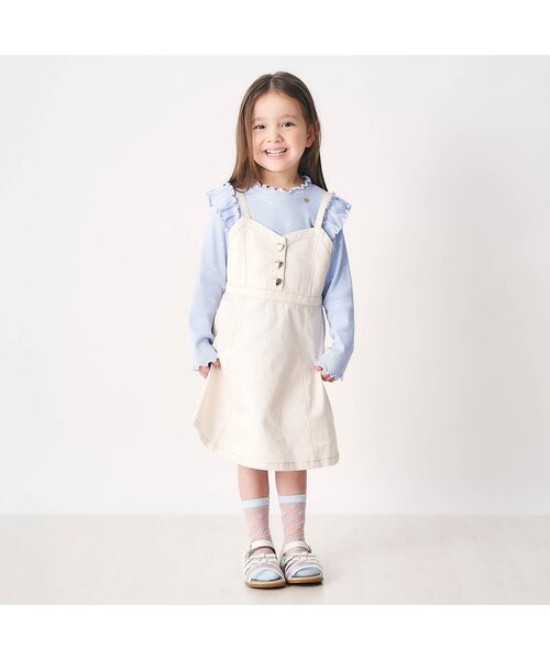 apres les cours(アプレレクール)の「ハート・花柄シアーソックス(ソックス/靴下・キッズ・ピンク/オフホワイト/ブラック/サックスブルー・12/15 /18/21)」の6枚目の写真