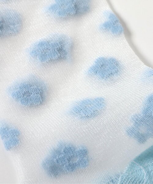 apres les cours(アプレレクール)の「ハート・花柄シアーソックス(ソックス/靴下・キッズ・ピンク/オフホワイト/ブラック/サックスブルー・12/15 /18/21)」の11枚目の写真
