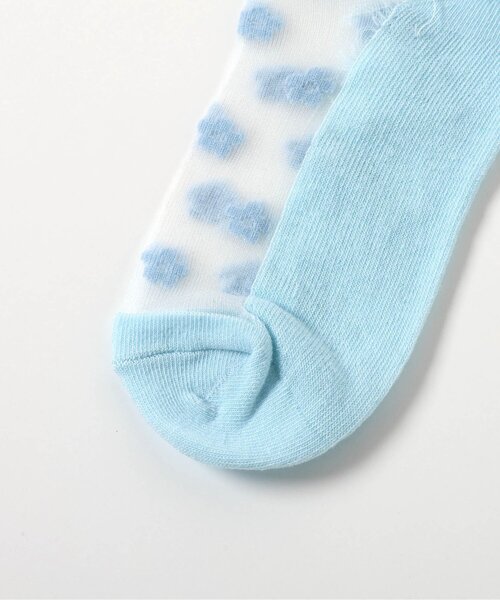 apres les cours(アプレレクール)の「ハート・花柄シアーソックス(ソックス/靴下・キッズ・ピンク/オフホワイト/ブラック/サックスブルー・12/15 /18/21)」の12枚目の写真