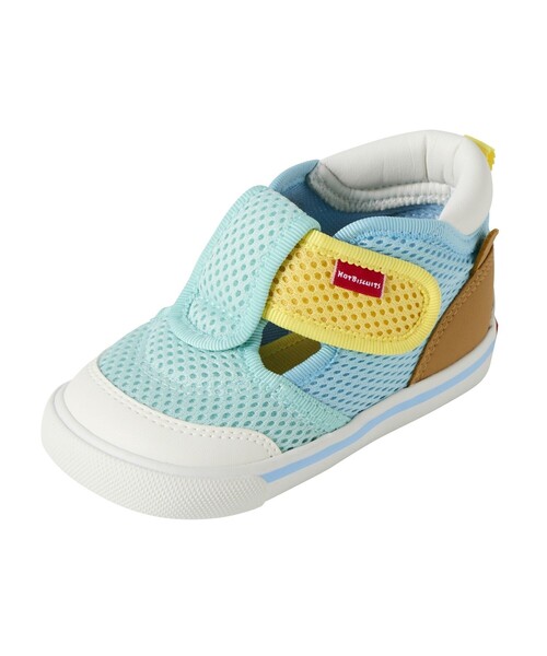 HOT BISCUITS（ホットビスケッツ）の「かかと顔 メッシュ セカンドベビーシューズ（スニーカー・キッズ・ラベンダー/グリーン・15cm/14.5cm/14cm）」の21枚目の写真
