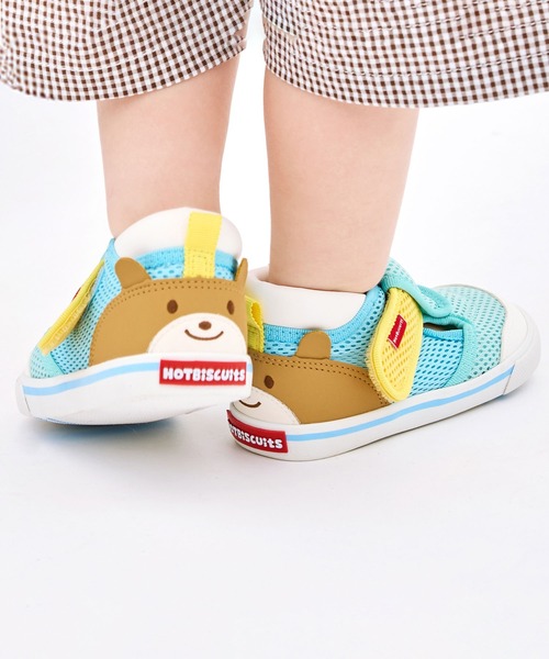 HOT BISCUITS（ホットビスケッツ）の「かかと顔 メッシュ セカンドベビーシューズ（スニーカー・キッズ・ラベンダー/グリーン・15cm/14.5cm/14cm）」の22枚目の写真