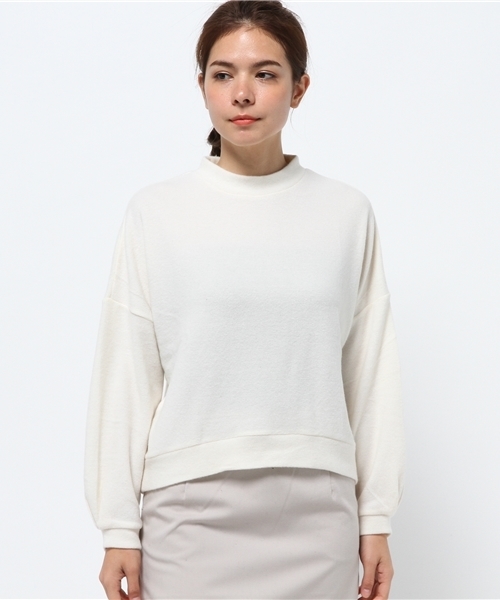 Green　Parks（グリーンパークス）の「・ﾊｲﾈｯｸ×ﾄﾞﾙﾏﾝﾌﾟﾙｵｰﾊﾞｰ（Tシャツ/カットソー・レディース・アイボリー/ブラック/ブラウン/オレンジ/ネイビー/キャメル・FREE）」の7枚目の写真