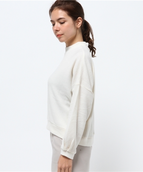 Green　Parks（グリーンパークス）の「・ﾊｲﾈｯｸ×ﾄﾞﾙﾏﾝﾌﾟﾙｵｰﾊﾞｰ（Tシャツ/カットソー・レディース・アイボリー/ブラック/ブラウン/オレンジ/ネイビー/キャメル・FREE）」の8枚目の写真