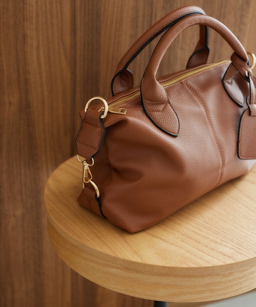 mysty woman（ミスティウーマン）の「［追加1］ミドルボストンBAG　495424（ボストンバッグ・レディース・ブラック/ブラウン系その他/ダークブラウン・FREE）」の3枚目の写真