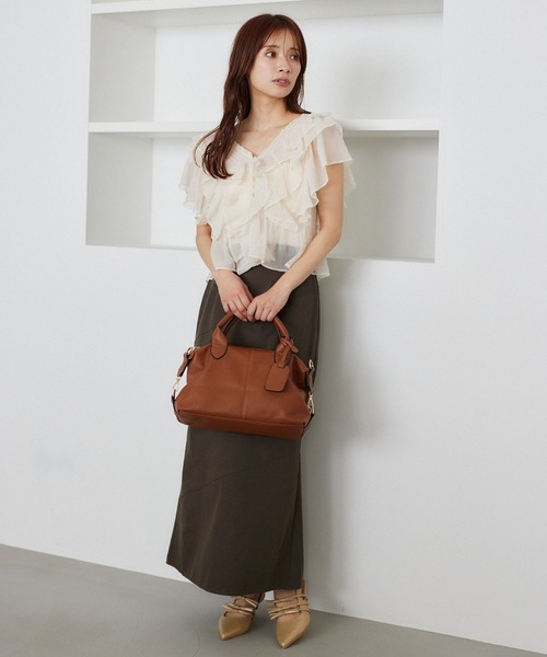 mysty woman（ミスティウーマン）の「［追加1］ミドルボストンBAG　495424（ボストンバッグ・レディース・ブラック/ブラウン系その他/ダークブラウン・FREE）」の7枚目の写真