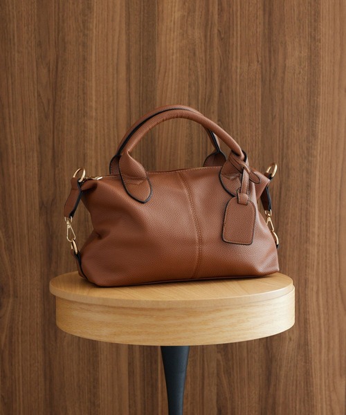 mysty woman（ミスティウーマン）の「［追加1］ミドルボストンBAG　495424（ボストンバッグ・レディース・ブラック/ブラウン系その他/ダークブラウン・FREE）」の4枚目の写真