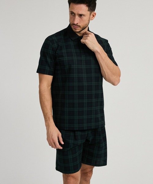 Saturdays Golf(サタデーズゴルフ)の「Seersucker SS Polo(ポロシャツ・メンズ・グリーン系その他/ネイビー/ブラック・L/M/S/XL)」の3枚目の写真