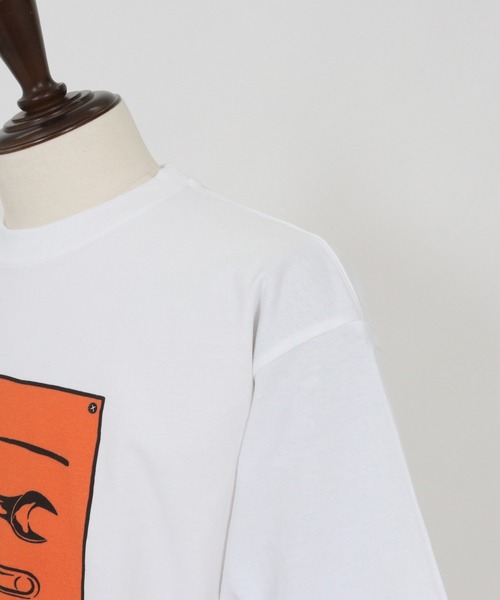 UN-FILLED（アンフィルド）の「mt9712- U.F GERBERA TOOL HEAVY WEIGHT T-SHIRT Tシャツ（Tシャツ/カットソー・メンズ・ホワイト/サンドベージュ・XL/M/L）」の9枚目の写真