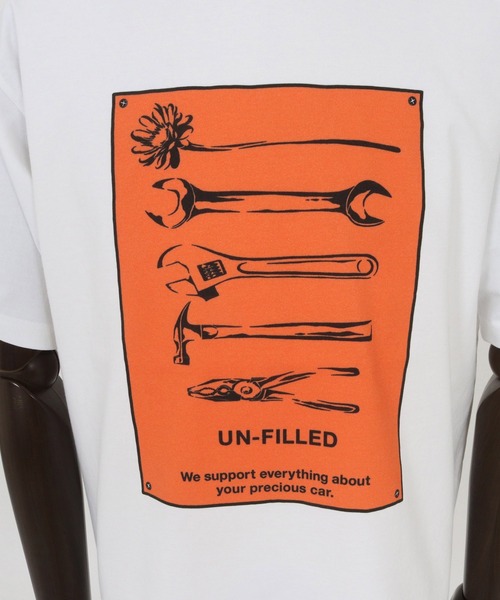 UN-FILLED（アンフィルド）の「mt9712- U.F GERBERA TOOL HEAVY WEIGHT T-SHIRT Tシャツ（Tシャツ/カットソー・メンズ・ホワイト/サンドベージュ・XL/M/L）」の12枚目の写真
