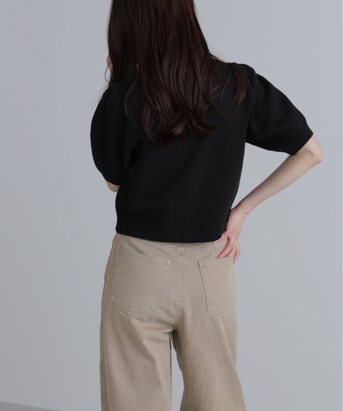 FREE'S MART(フリーズマート)の「フロントポケット半袖カーディガン(カーディガン/ボレロ・レディース・ブラック/グレー/ブルー/イエロー/ブラウン/レッド・FREE)」の10枚目の写真