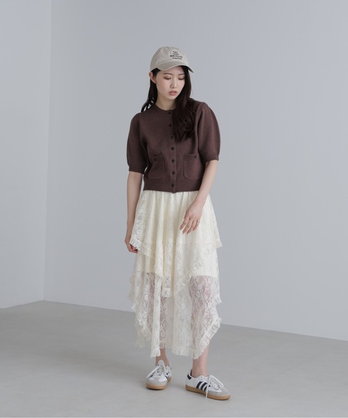 FREE'S MART(フリーズマート)の「フロントポケット半袖カーディガン(カーディガン/ボレロ・レディース・ブラック/グレー/ブルー/イエロー/ブラウン/レッド・FREE)」の21枚目の写真