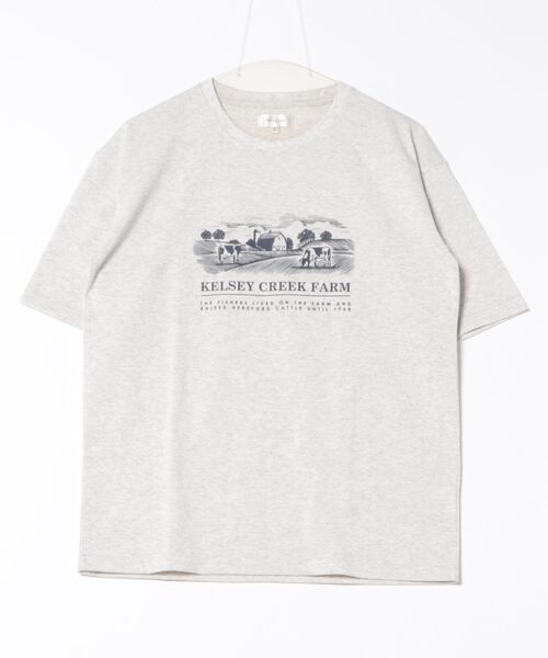 Chillfar（チルファー）の「ヴィンテージライクデザインTEE(M1)（Tシャツ/カットソー・レディース・ネイビー系1/ピンク/キナリ/オートミール/ホワイト系1/ホワイト系2/ネイビー系3/ネイビー系2/ホワイト系3/ナチュラル・FREE）」の6枚目の写真