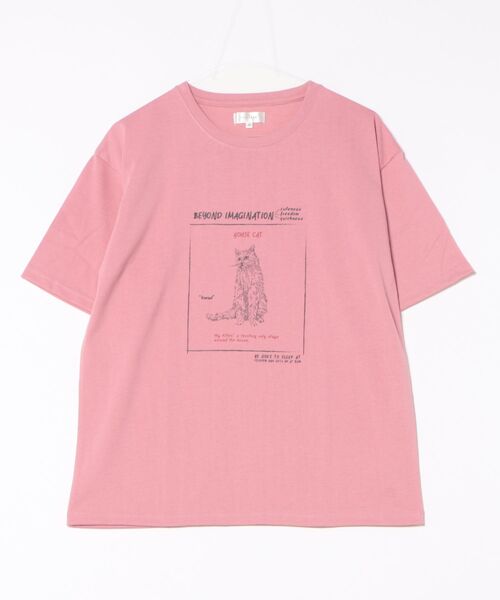 Chillfar（チルファー）の「ヴィンテージライクデザインTEE(M1)（Tシャツ/カットソー・レディース・ネイビー系1/ピンク/キナリ/オートミール/ホワイト系1/ホワイト系2/ネイビー系3/ネイビー系2/ホワイト系3/ナチュラル・FREE）」の10枚目の写真