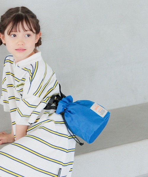 SPALDING（スポルディング）の「【SPALDING(スポルディング)】別注 巾着ショルダーBAG[22cm×22cm](KIDS)（ショルダーバッグ・キッズ・ブラック/ネイビー/オレンジ・FREE）」の4枚目の写真