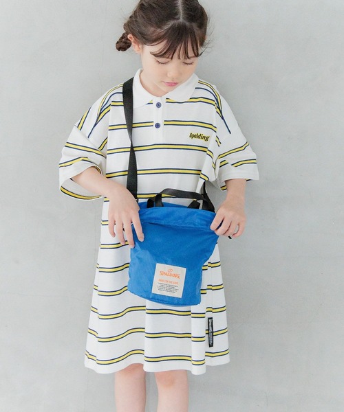 SPALDING（スポルディング）の「【SPALDING(スポルディング)】別注 巾着ショルダーBAG[22cm×22cm](KIDS)（ショルダーバッグ・キッズ・ブラック/ネイビー/オレンジ・FREE）」の5枚目の写真