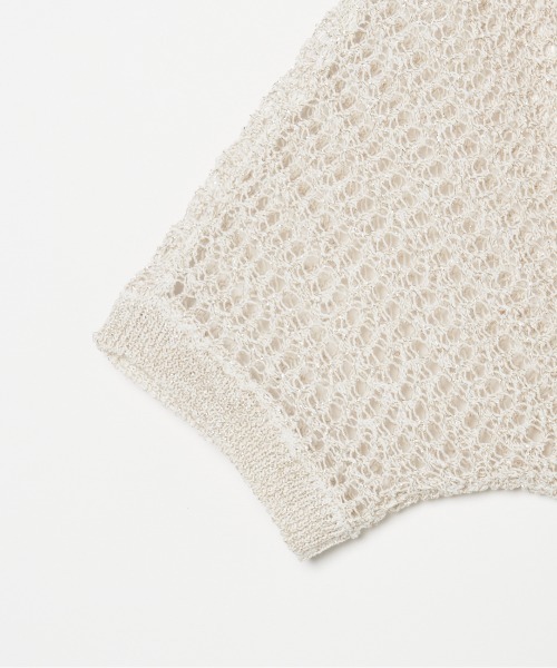 heliopole◆ニット・セーター(厚手)/38/アクリル/クリーム/23003076041HN EMBROIDERY LOGO KNIT｜HELIOPOLE｜HÉLIOPÔLE（エリオポール