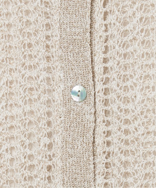 HELIOPOLE（エリオポール）の「GLITTER CROCHET 2WAY KNIT（ニット/セーター・レディース・ブラック/アイボリー・38）」の9枚目の写真