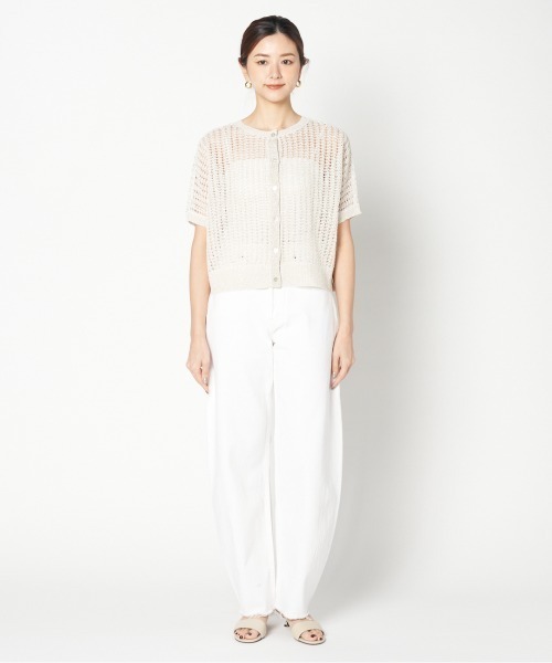 HELIOPOLE（エリオポール）の「GLITTER CROCHET 2WAY KNIT（ニット/セーター・レディース・ブラック/アイボリー・38）」の10枚目の写真