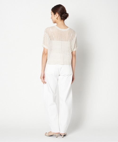 HELIOPOLE（エリオポール）の「GLITTER CROCHET 2WAY KNIT（ニット/セーター・レディース・ブラック/アイボリー・38）」の13枚目の写真