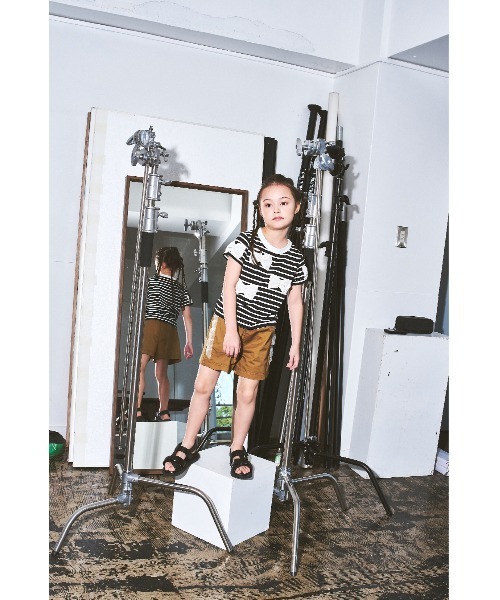 maarook（マルーク）の「ボーダーリボンＴシャツ（Tシャツ/カットソー・キッズ・ホワイト/ブラック・150cm/140cm/160cm）」の5枚目の写真
