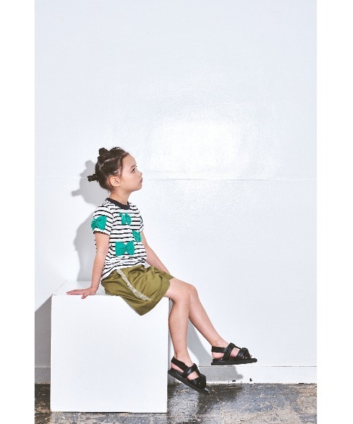 maarook（マルーク）の「ボーダーリボンＴシャツ（Tシャツ/カットソー・キッズ・ホワイト/ブラック・150cm/140cm/160cm）」の13枚目の写真