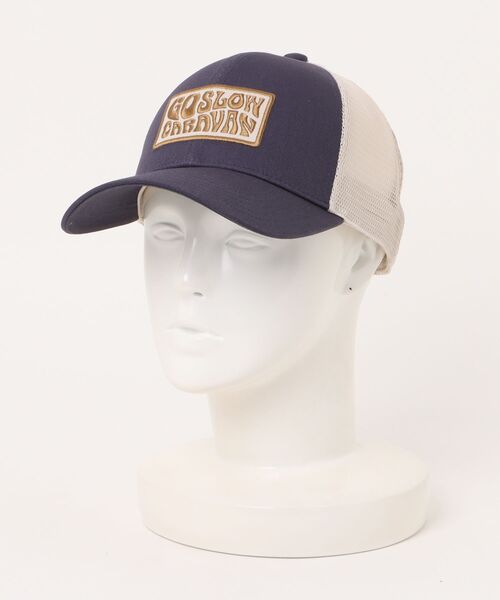go slow caravan(ゴースローキャラバン)の「ツイルヒッピーロゴ 6パネル メッシュキャップ(キャップ・メンズ・ネイビー/オレンジ/セージグリーン・FREE)」の9枚目の写真