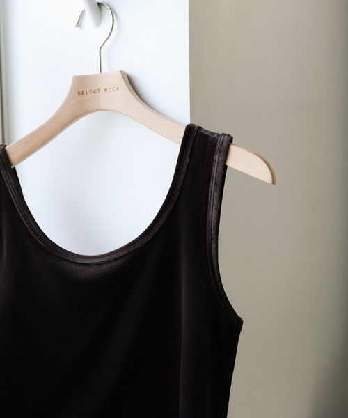 select MOCA（セレクトモカ）の「2WAYベロアタンクトップ（タンクトップ・レディース・ブラック/ブラウン/アイボリー/イエロー・FREE）」の21枚目の写真