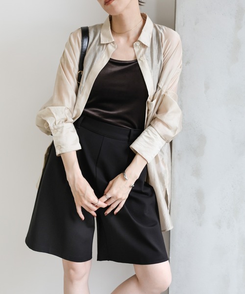 select MOCA（セレクトモカ）の「2WAYベロアタンクトップ（タンクトップ・レディース・ブラック/ブラウン/アイボリー/イエロー・FREE）」の15枚目の写真