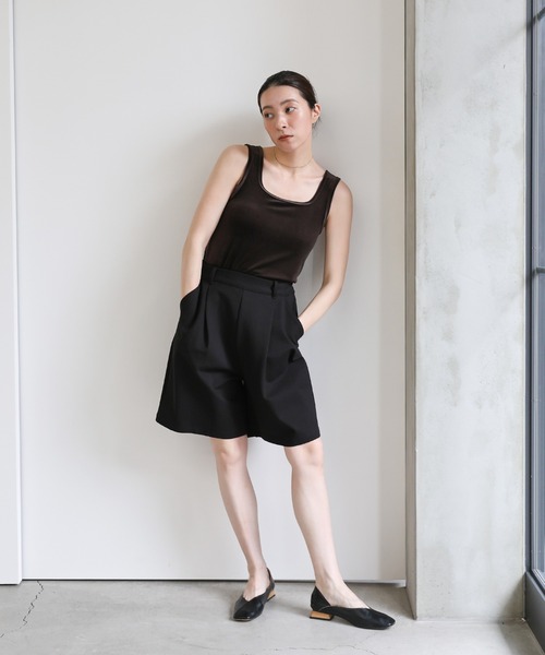 select MOCA（セレクトモカ）の「2WAYベロアタンクトップ（タンクトップ・レディース・ブラック/ブラウン/アイボリー/イエロー・FREE）」の6枚目の写真