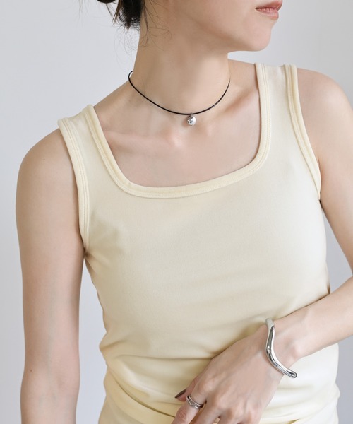 select MOCA（セレクトモカ）の「2WAYベロアタンクトップ（タンクトップ・レディース・ブラック/ブラウン/アイボリー/イエロー・FREE）」の22枚目の写真