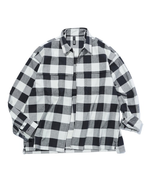 SILAS（サイラス）の「CHECK SHIRT（シャツ/ブラウス・メンズ・ホワイト/オレンジ/ネイビー・M/L）」の2枚目の写真