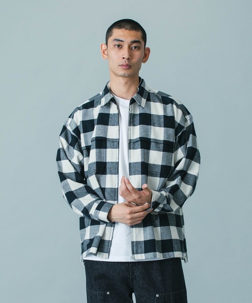 SILAS（サイラス）の「CHECK SHIRT（シャツ/ブラウス・メンズ・ホワイト/オレンジ/ネイビー・M/L）」の5枚目の写真