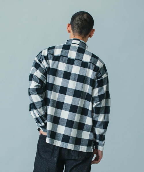 SILAS（サイラス）の「CHECK SHIRT（シャツ/ブラウス・メンズ・ホワイト/オレンジ/ネイビー・M/L）」の8枚目の写真