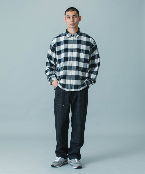 SILAS（サイラス）の「CHECK SHIRT（シャツ/ブラウス・メンズ・ホワイト/オレンジ/ネイビー・M/L）」の9枚目の写真