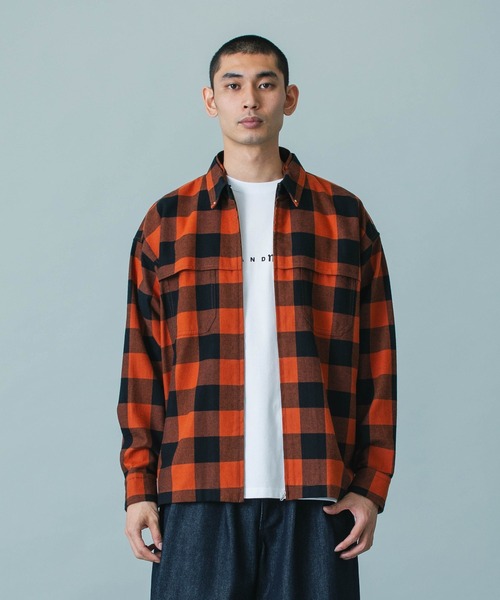 SILAS（サイラス）の「CHECK SHIRT（シャツ/ブラウス・メンズ・ホワイト/オレンジ/ネイビー・M/L）」の14枚目の写真