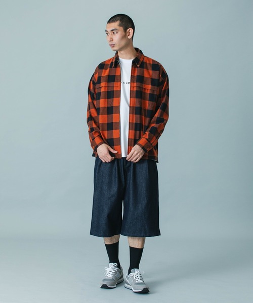 SILAS（サイラス）の「CHECK SHIRT（シャツ/ブラウス・メンズ・ホワイト/オレンジ/ネイビー・M/L）」の15枚目の写真