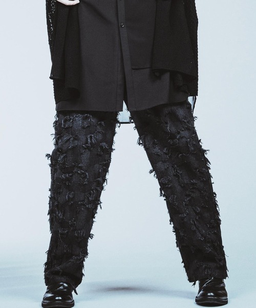 NO ID.（ノーアイディ）の「【NO ID.】Patchwork Denim Easy Wide Pants / パッチワーク デニム イージー ワイド パンツ（デニムパンツ・メンズ・ブラック/ブルー系その他4/インディゴブルー・1/2）」の4枚目の写真