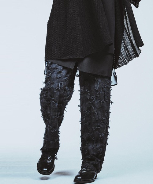 NO ID.（ノーアイディ）の「【NO ID.】Patchwork Denim Easy Wide Pants / パッチワーク デニム イージー ワイド パンツ（デニムパンツ・メンズ・ブラック/ブルー系その他4/インディゴブルー・1/2）」の6枚目の写真