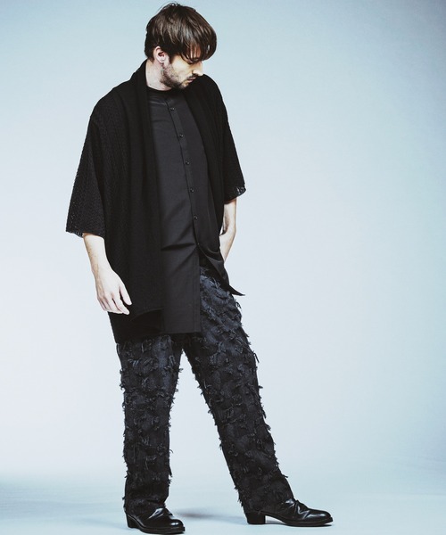 NO ID.（ノーアイディ）の「【NO ID.】Patchwork Denim Easy Wide Pants / パッチワーク デニム イージー ワイド パンツ（デニムパンツ・メンズ・ブラック/ブルー系その他4/インディゴブルー・1/2）」の7枚目の写真