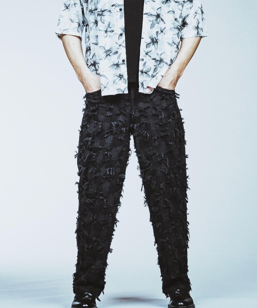 NO ID.（ノーアイディ）の「【NO ID.】Patchwork Denim Easy Wide Pants / パッチワーク デニム イージー ワイド パンツ（デニムパンツ・メンズ・ブラック/ブルー系その他4/インディゴブルー・1/2）」の11枚目の写真