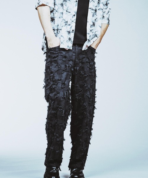 NO ID.（ノーアイディ）の「【NO ID.】Patchwork Denim Easy Wide Pants / パッチワーク デニム イージー ワイド パンツ（デニムパンツ・メンズ・ブラック/ブルー系その他4/インディゴブルー・1/2）」の12枚目の写真