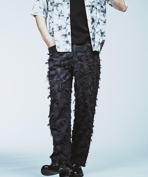 NO ID.（ノーアイディ）の「【NO ID.】Patchwork Denim Easy Wide Pants / パッチワーク デニム イージー ワイド パンツ（デニムパンツ・メンズ・ブラック/ブルー系その他4/インディゴブルー・1/2）」の14枚目の写真