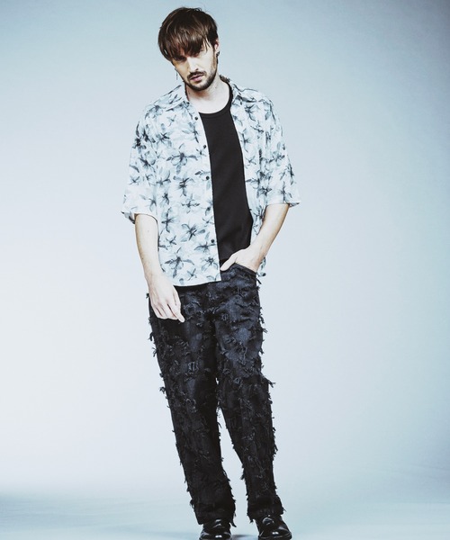 NO ID.（ノーアイディ）の「【NO ID.】Patchwork Denim Easy Wide Pants / パッチワーク デニム イージー ワイド パンツ（デニムパンツ・メンズ・ブラック/ブルー系その他4/インディゴブルー・1/2）」の17枚目の写真