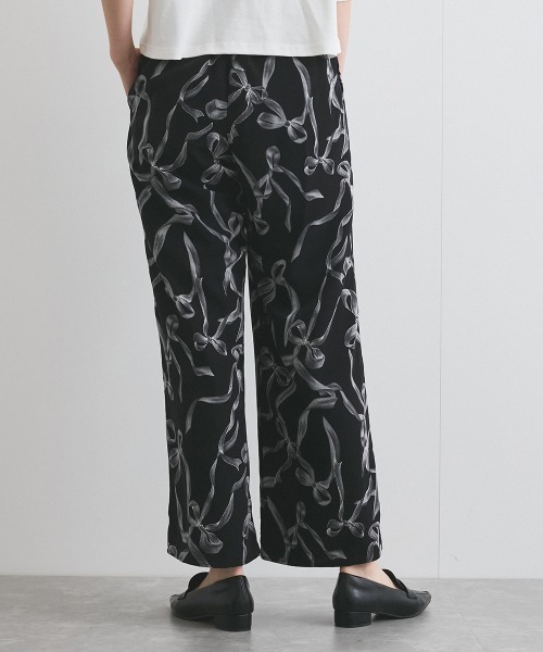 VICKY（ビッキー）の「リボンプリントリラックスパンツ≪洗濯機で洗える≫（その他パンツ・レディース・ブラウン系その他/アイボリー/ブラック系その他・M）」の8枚目の写真