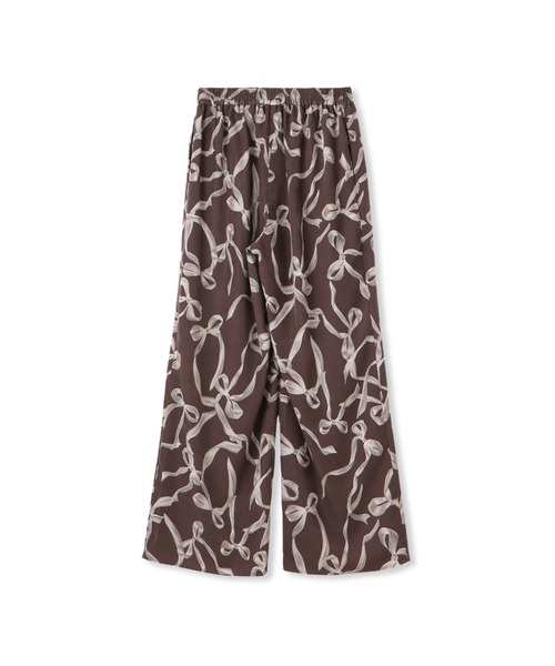 VICKY（ビッキー）の「リボンプリントリラックスパンツ≪洗濯機で洗える≫（その他パンツ・レディース・ブラウン系その他/アイボリー/ブラック系その他・M）」の10枚目の写真