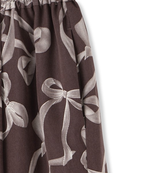 VICKY（ビッキー）の「リボンプリントリラックスパンツ≪洗濯機で洗える≫（その他パンツ・レディース・ブラウン系その他/アイボリー/ブラック系その他・M）」の12枚目の写真