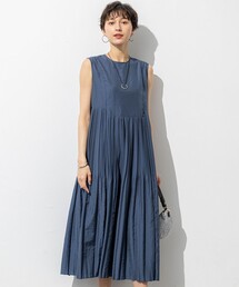 美品　２３区　ニジュウサンク　清楚　プリーツ　ワンピース　ピンクベージュ　４０ 美品 23区 ニジュウサンク 清楚 プリーツ ワンピース ピンク