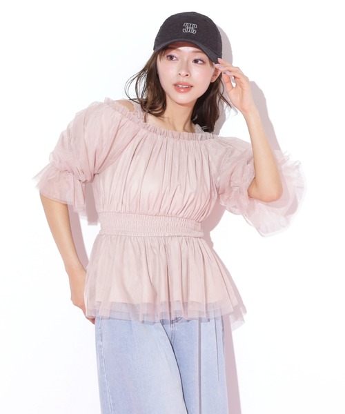 【新品】JILL by JILL STUART チュールシャーリングブラウス JILL by JILL STUART｜チュールシャーリングブラウス | Rakuten