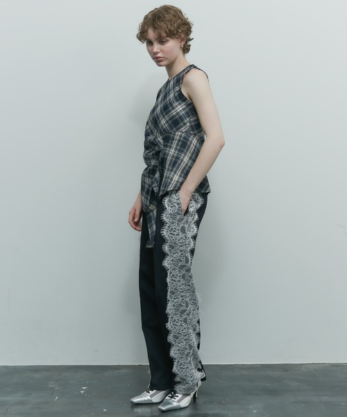 uyu.（ウユ）の「チェック柄ノースリーブシャツ（シャツ/ブラウス・レディース・ブラック/レッド/イエロー・FREE）」の13枚目の写真