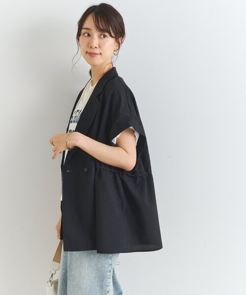 un dix cors(アンディコール)の「リネンライクドロストジレ(ベスト・レディース・モカ/ブラック・FREE)」の17枚目の写真